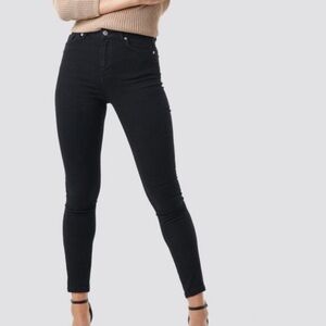 NA-KD Rigid Skinny High Rise Ankle Jeans Black US 2 / EU34